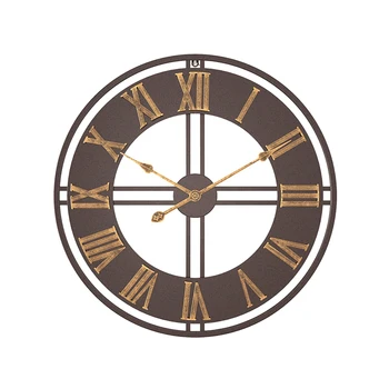 Ретро Ностальгические настенные часы Простое украшение Римской гостиной Креативные часы в американском и европейском стиле Модный Домашний Металл