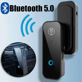 Автомобильный беспроводной адаптер приемника-передатчика Bluetooth 5,0, автомобильный музыкальный аудиоприемник Aux A2dp, приемник для наушников, преобразование вызовов Bluetooth