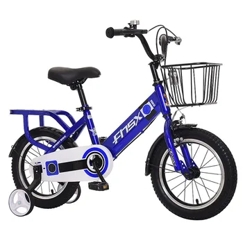 12 Дюймов Детский велосипед из Высокоуглеродистой стали, Утолщенная рама, прочная и долговечная Тележка, корзина, тренировочное колесо