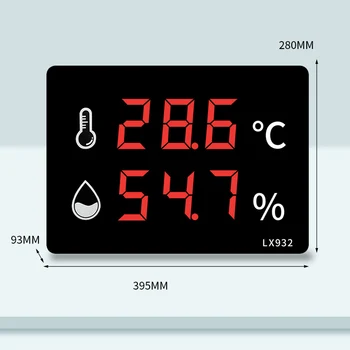 Электронный термометр Настенное зарядное устройство Гигрометр Настенные часы с дисплеем времени и датчиком